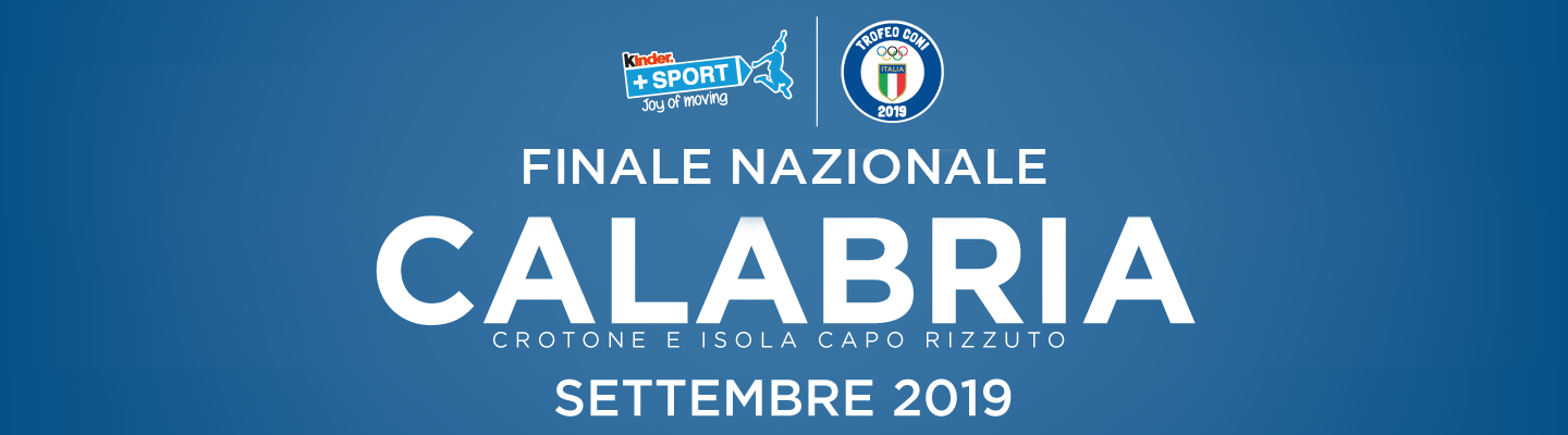 Trofeo Coni 2019: Finale Nazionale in Calabria a Crotone