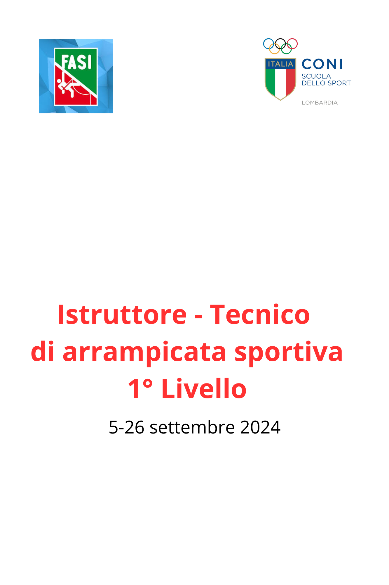 FASI - Istruttore - Tecnico 1° Livello