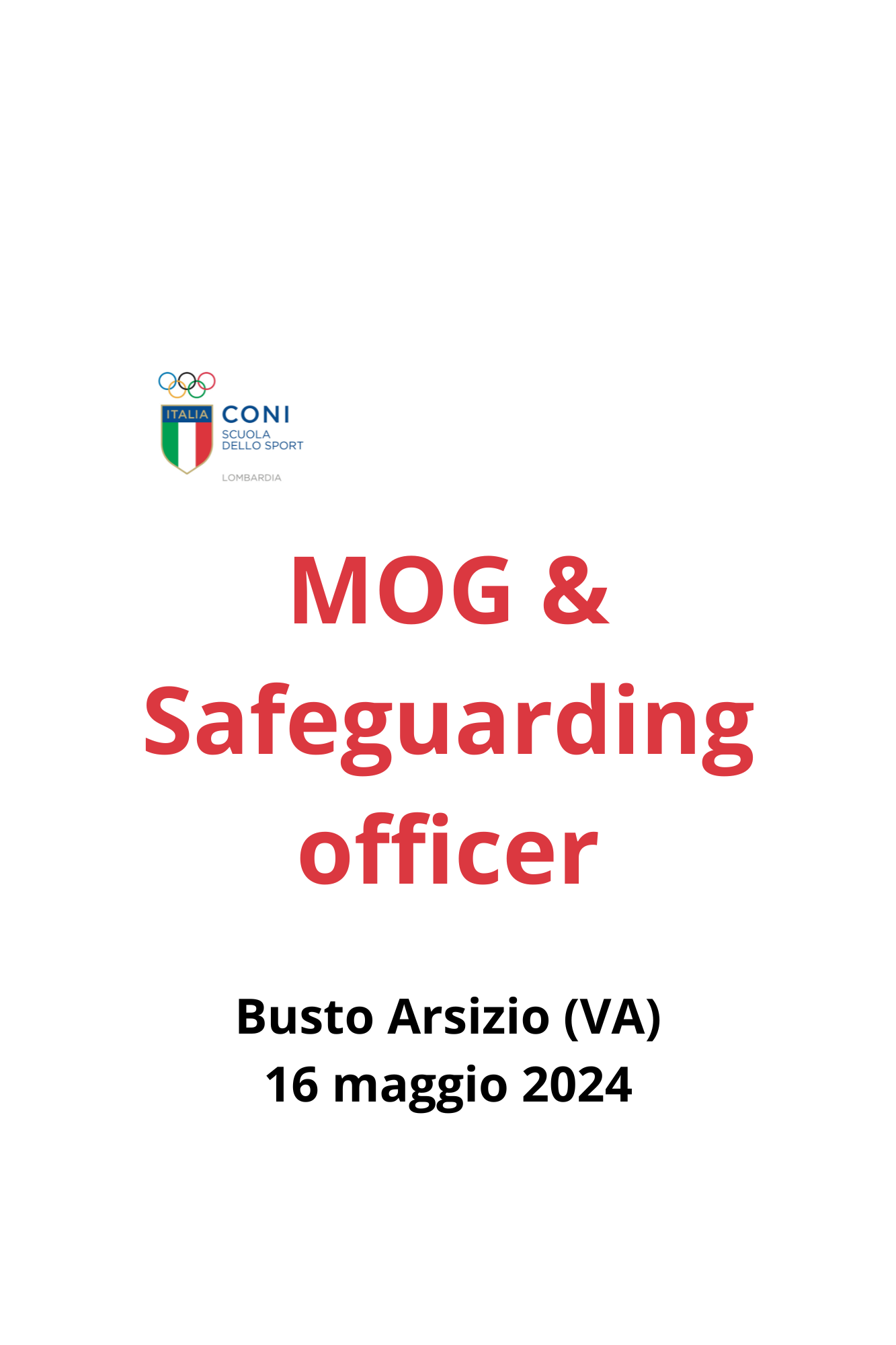 Varese - MOG & Safeguarding Officer