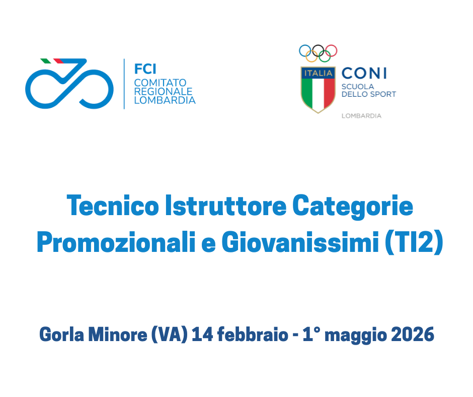 FCI - CORSO TECNICO ISTRUTTORE DELLE CATEGORIE PROMOZIONALI E GIOVANISSIMI (TI2)