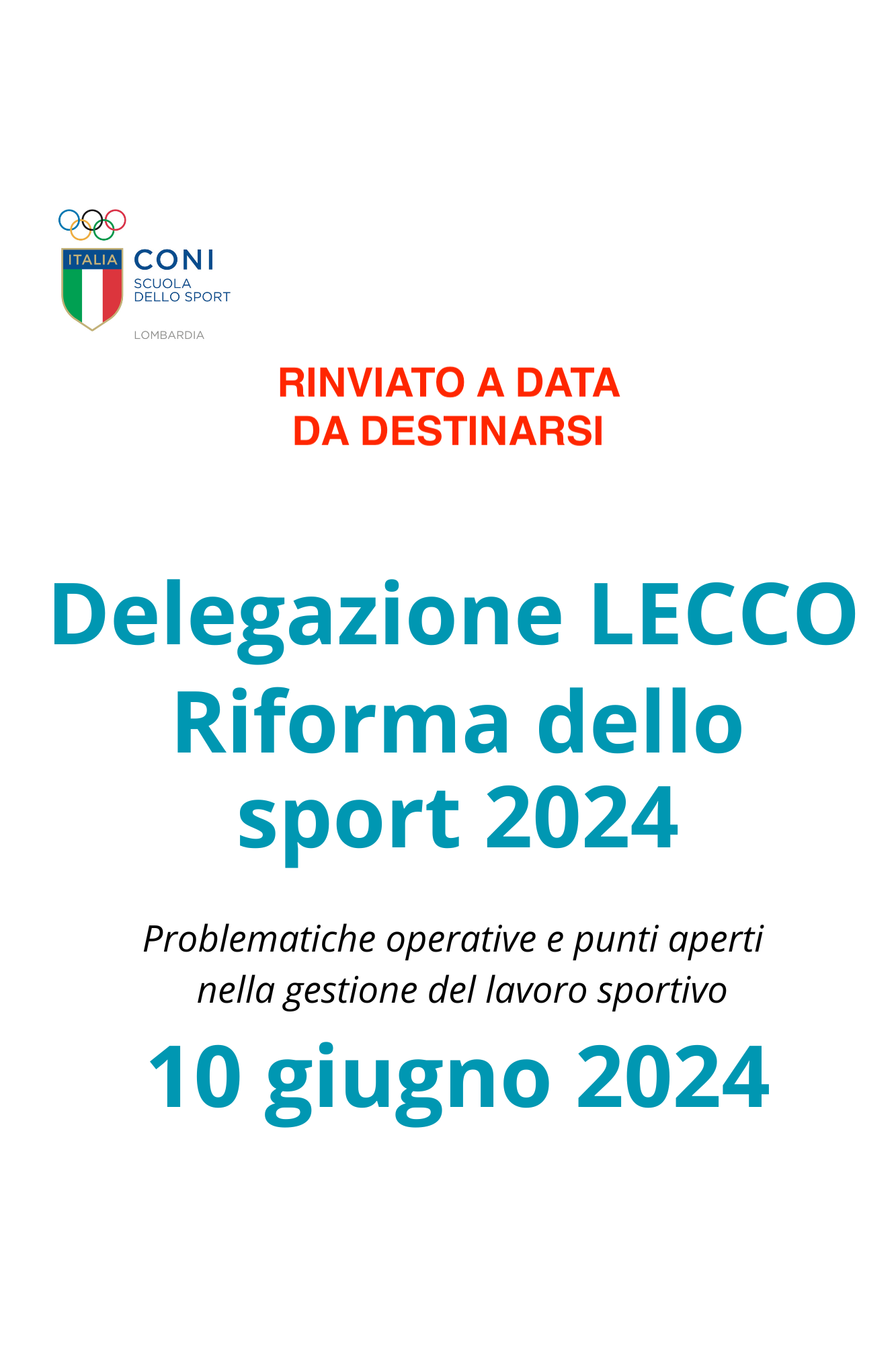 Lecco - Riforma dello sport 2024