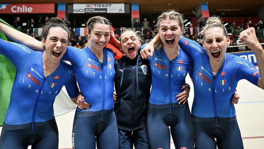 Oro mondiale Inseguimento femminile gioia