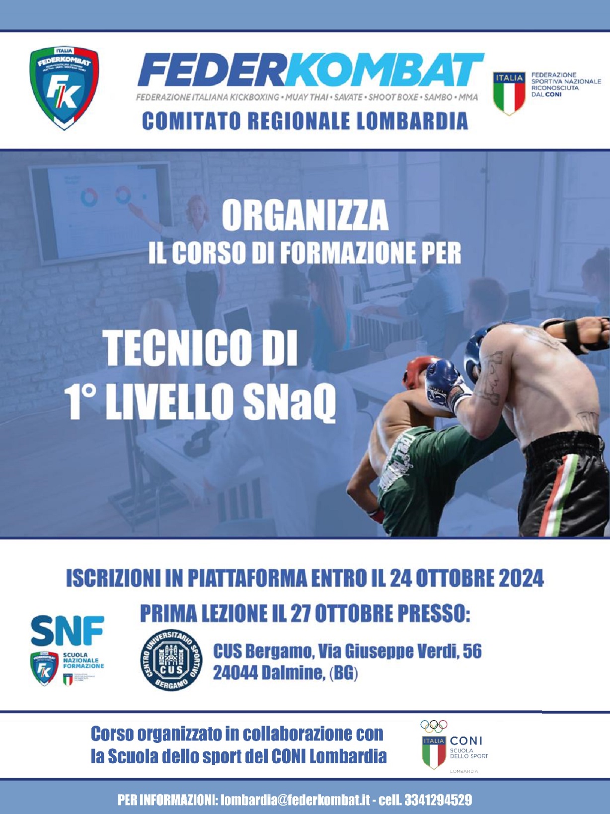 Federkombat Lombardia - Corso per Tecnico I livello SNaQ