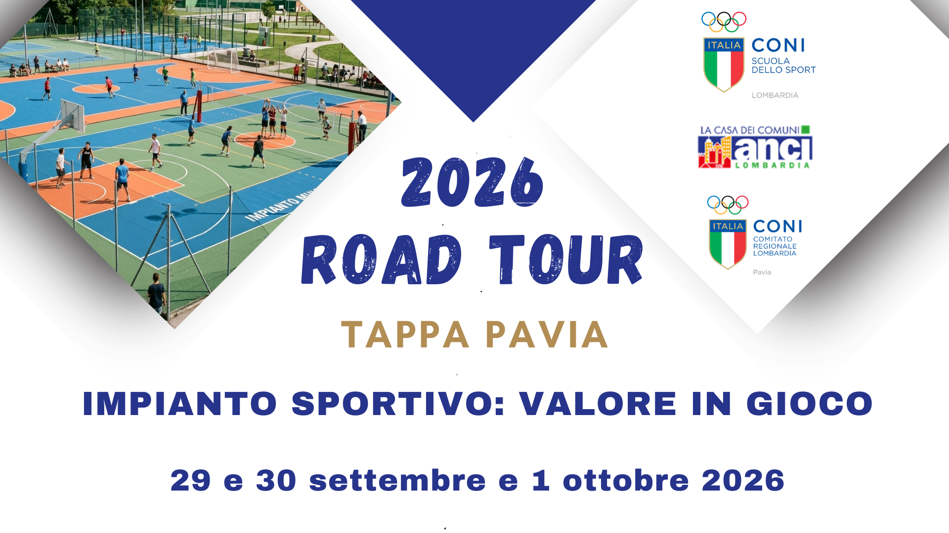 Pavia #Road Tour 2026 - Impianto sportivo: valore in gioco
