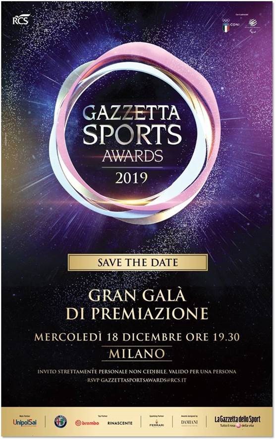 GAZZETTA SPORTS AWARDS 2019 